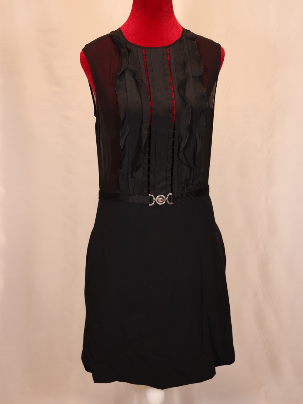 Versace mini dress sheer back